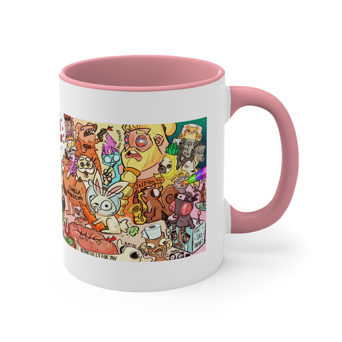 2D Loops Mural, Small Coffee Mug 11oz