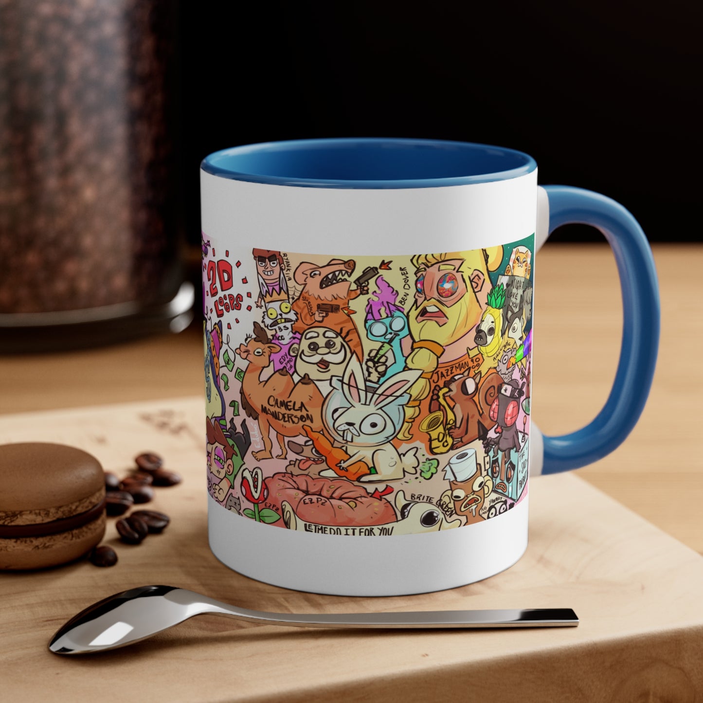 2D Loops Mural, Small Coffee Mug 11oz