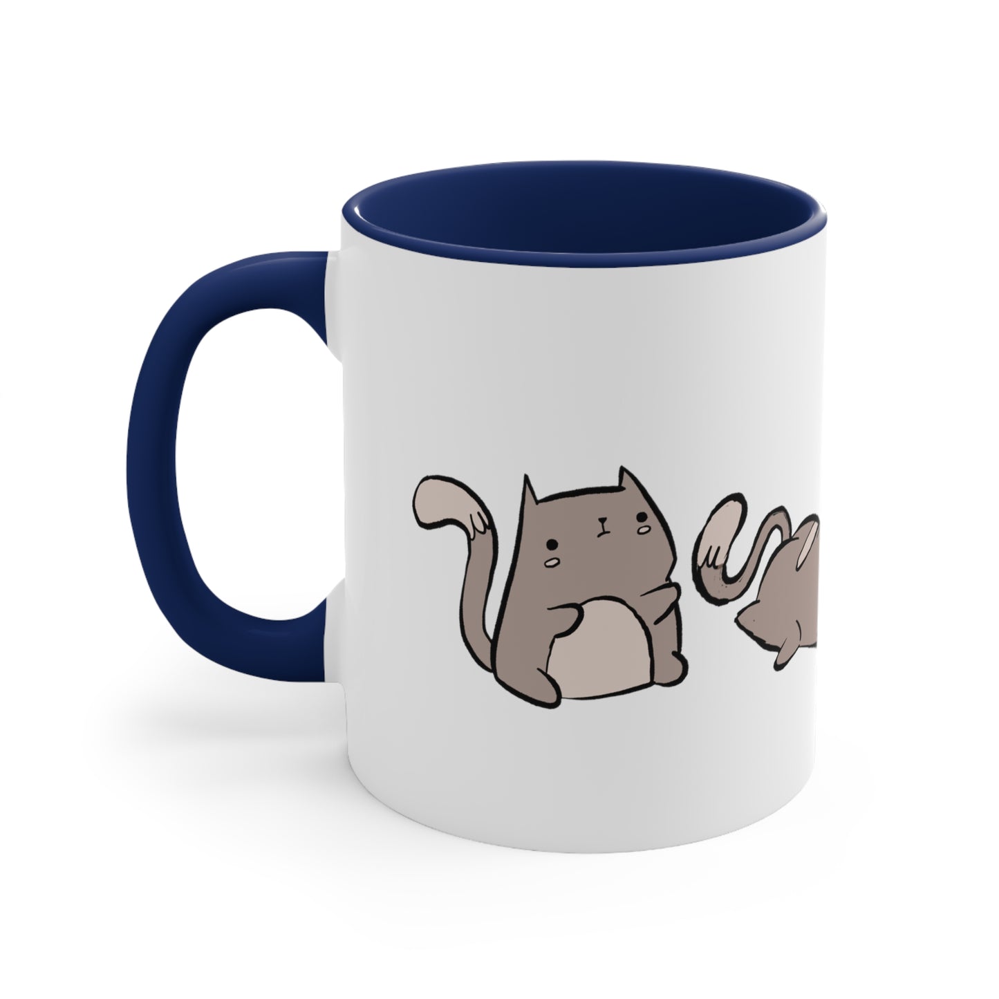 Rolling Cat, Small Coffee Mug 11oz