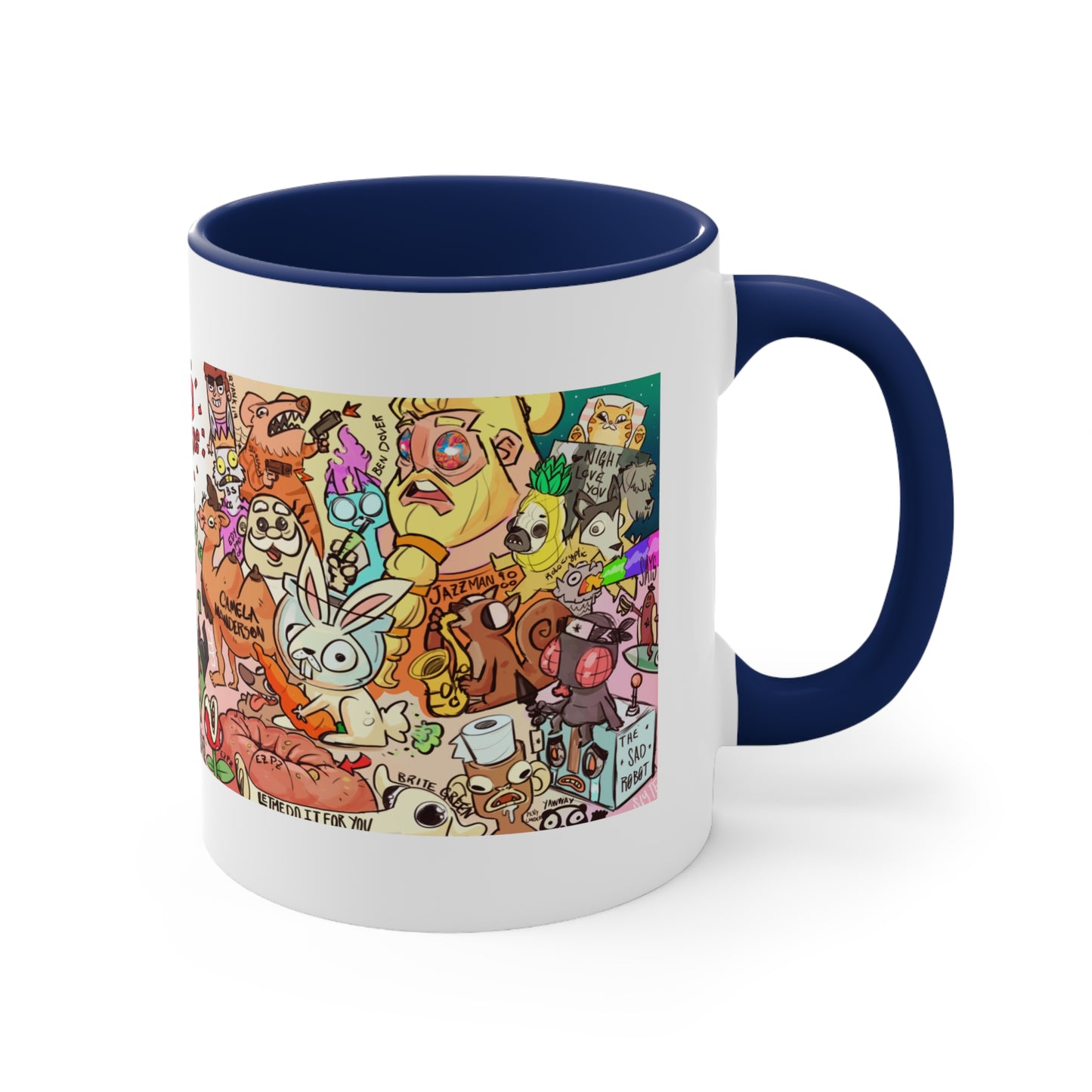 2D Loops Mural, Small Coffee Mug 11oz