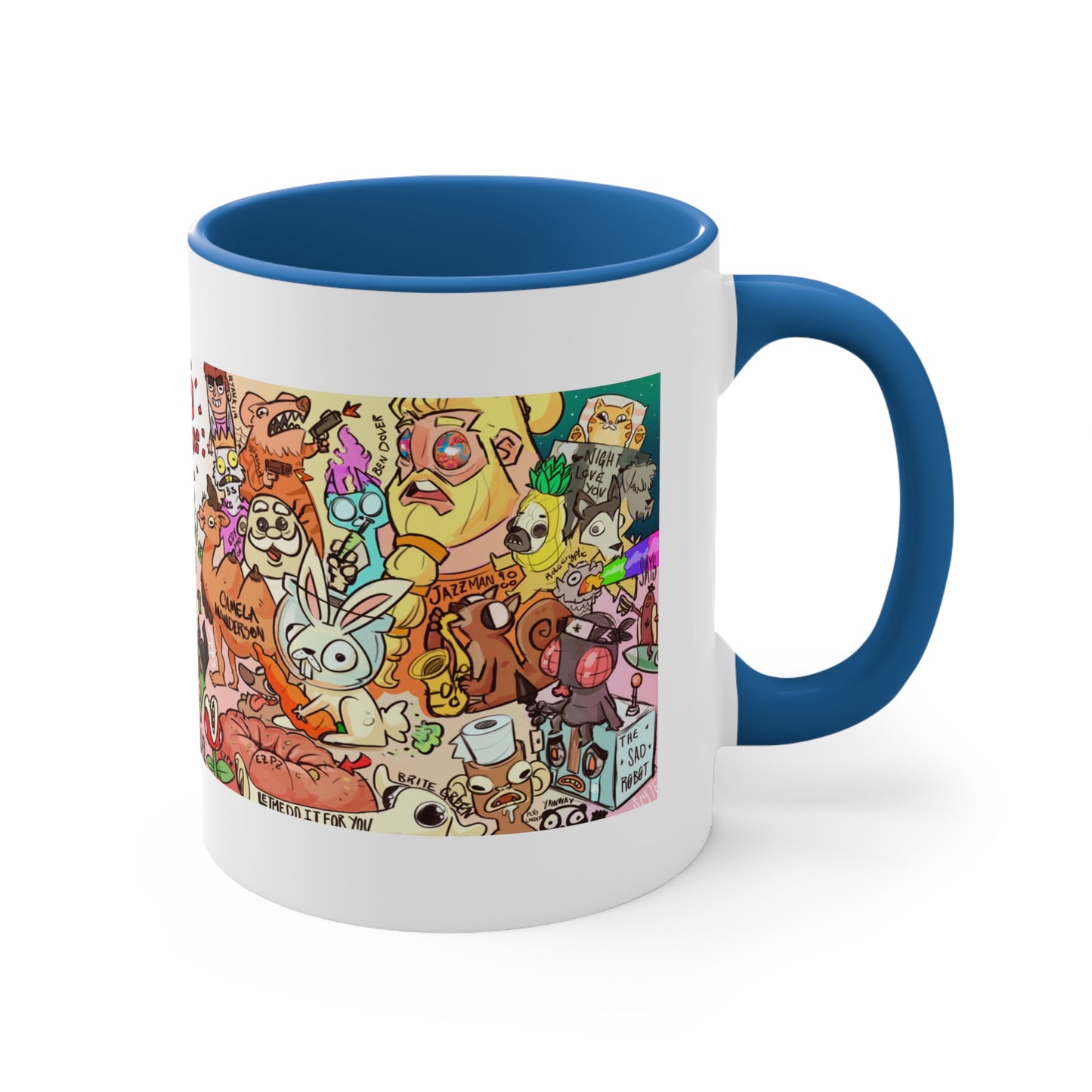 2D Loops Mural, Small Coffee Mug 11oz