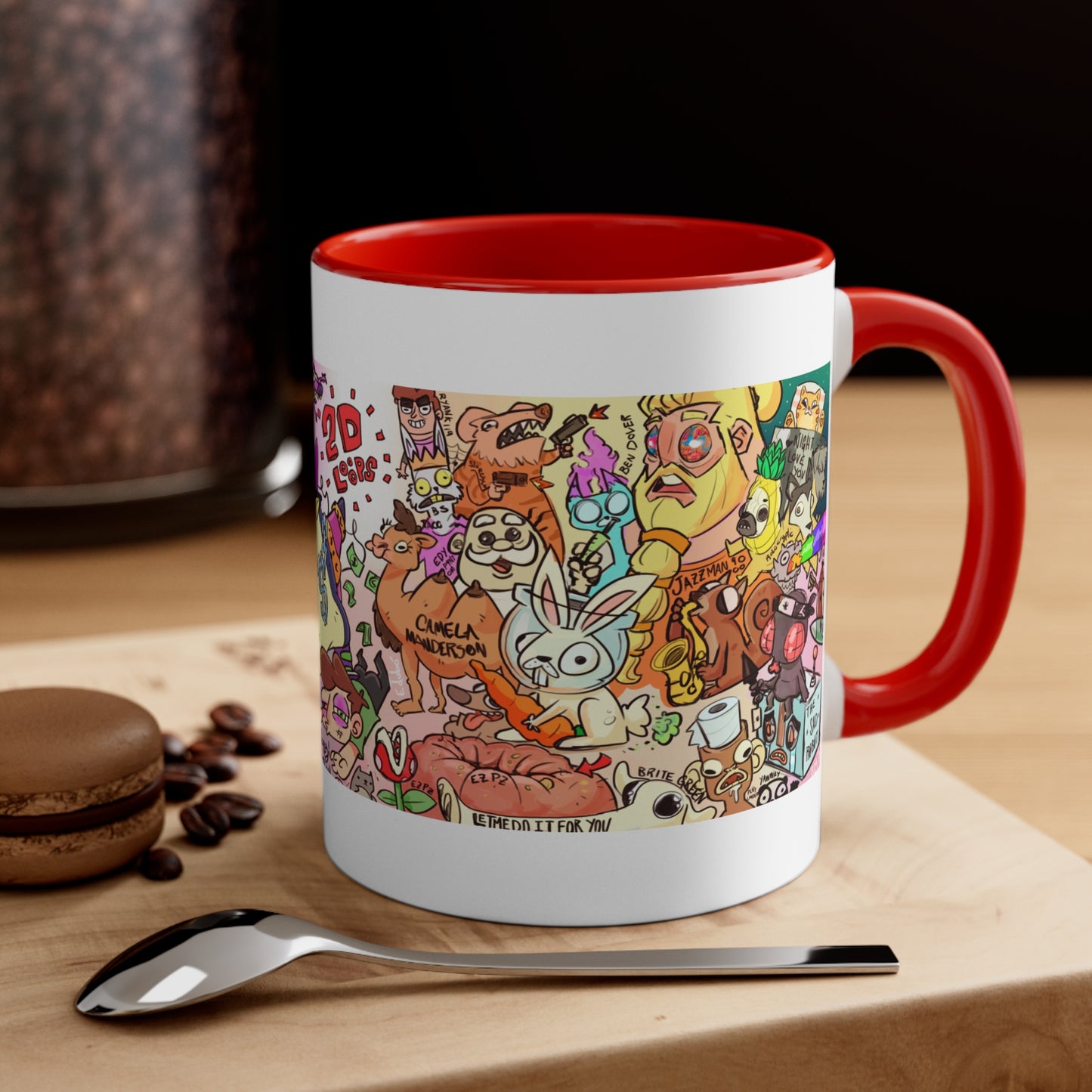 2D Loops Mural, Small Coffee Mug 11oz