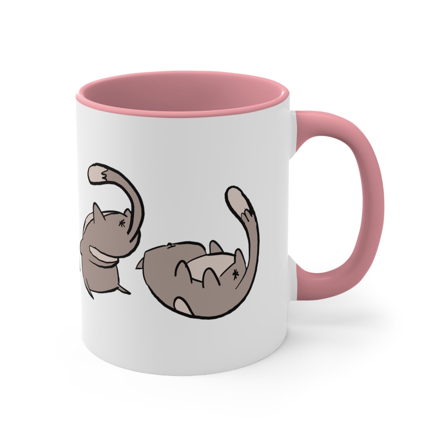 Rolling Cat, Small Coffee Mug 11oz