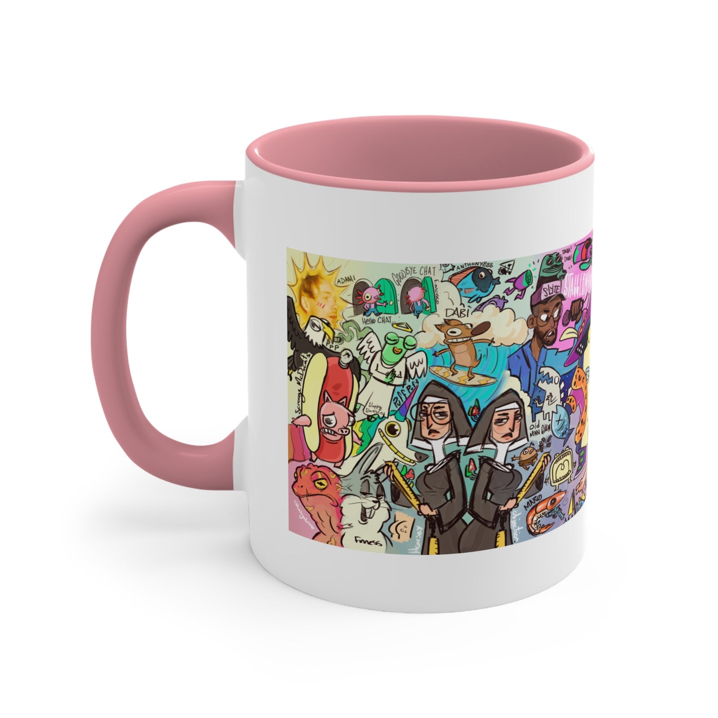 2D Loops Mural, Small Coffee Mug 11oz