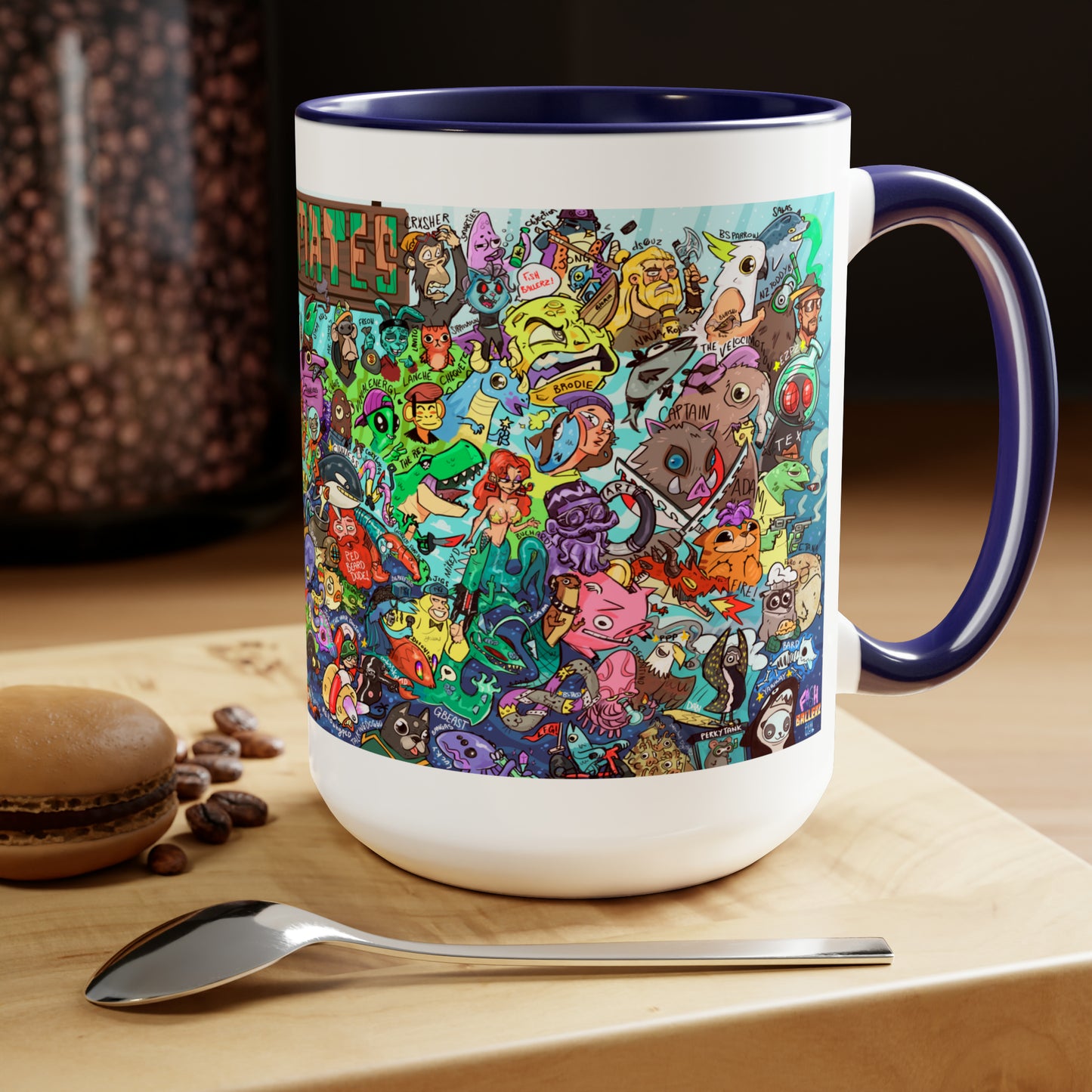 Crewmates Mural, Large Coffee Mug 15oz