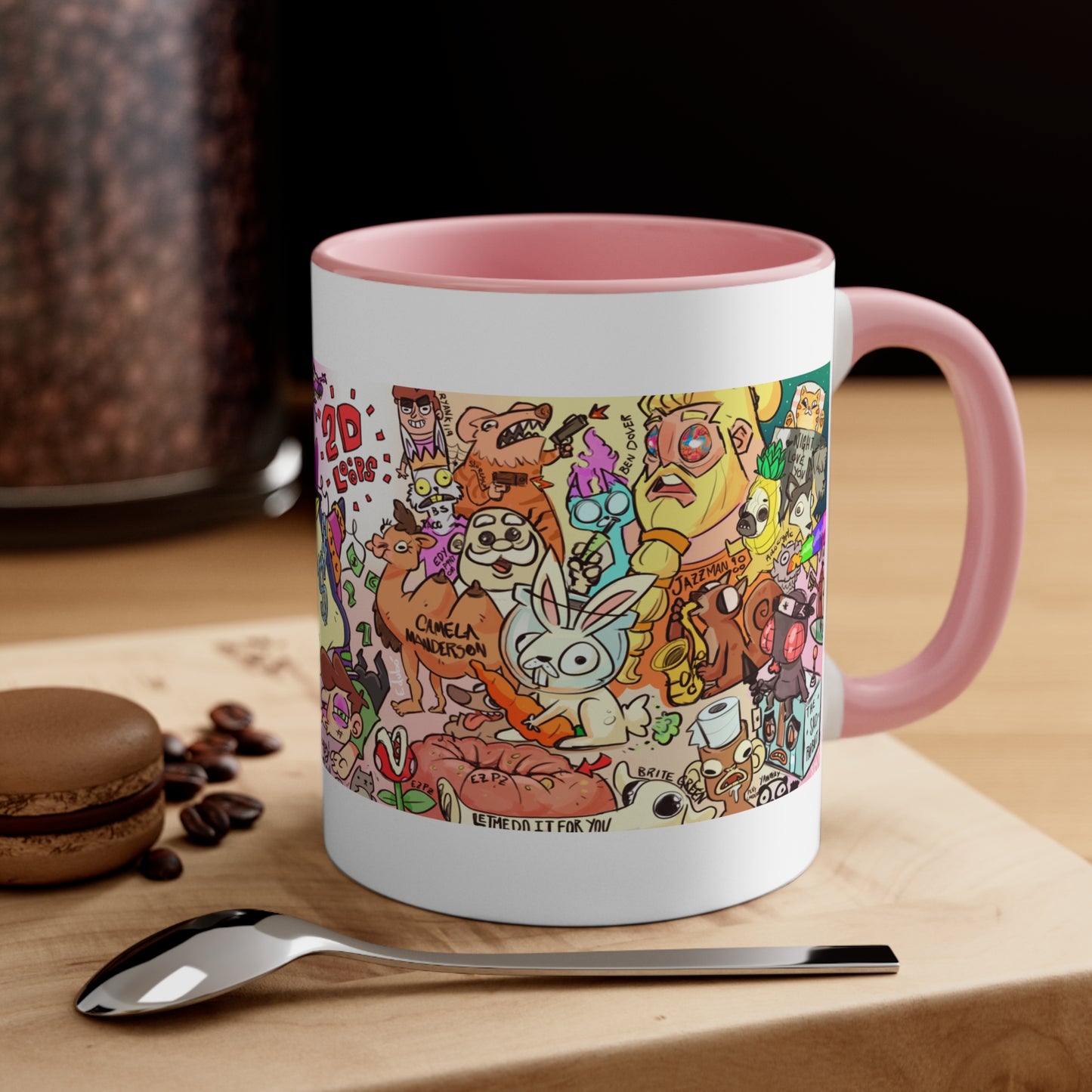 2D Loops Mural, Small Coffee Mug 11oz