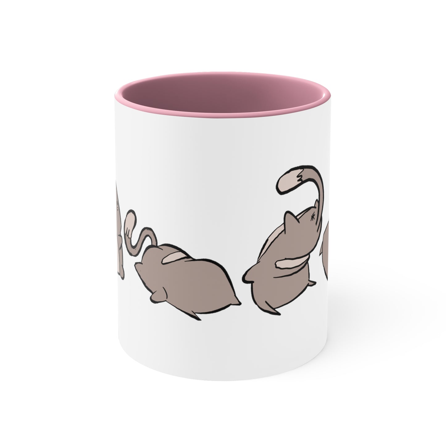 Rolling Cat, Small Coffee Mug 11oz