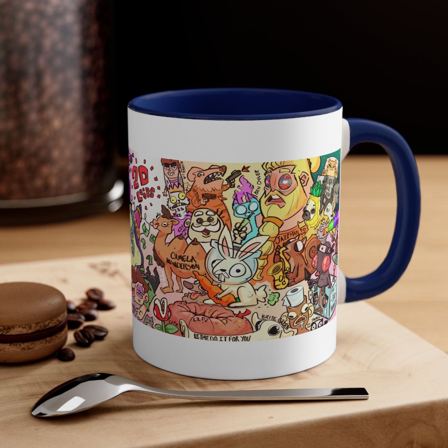 2D Loops Mural, Small Coffee Mug 11oz