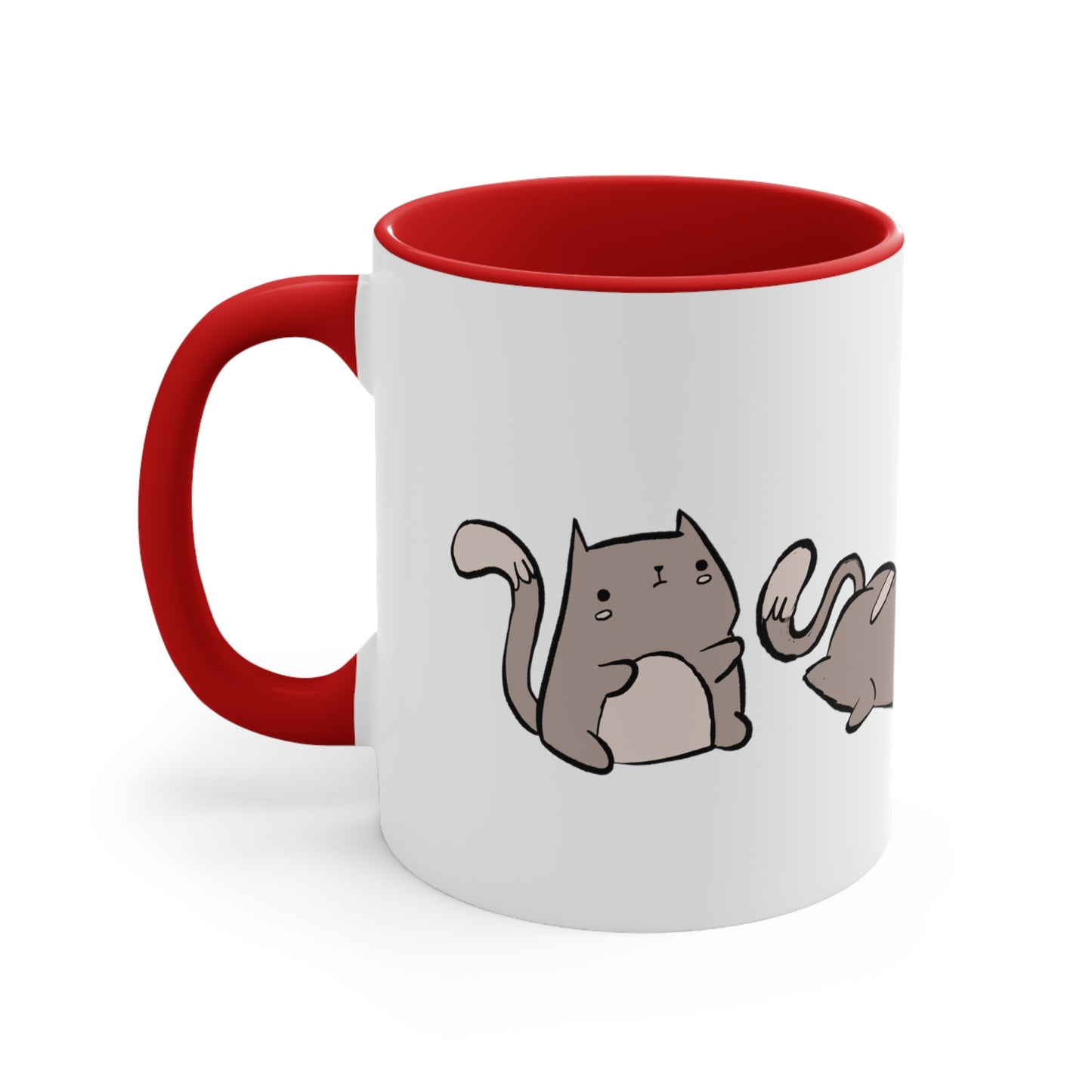 Rolling Cat, Small Coffee Mug 11oz