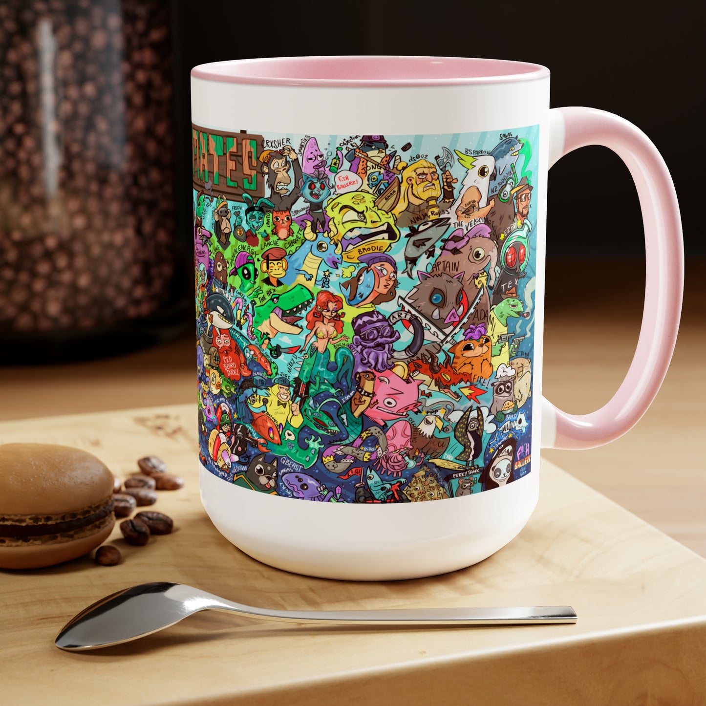 Crewmates Mural, Large Coffee Mug 15oz