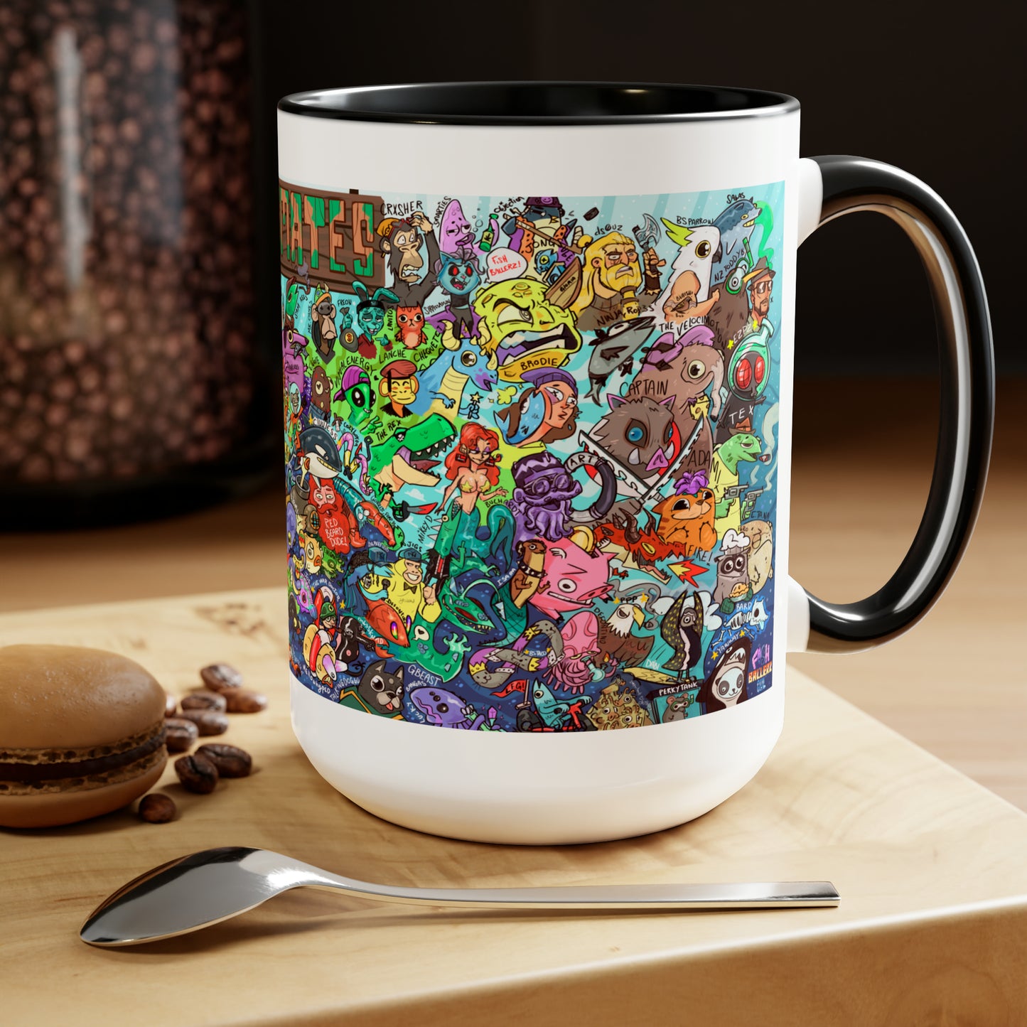 Crewmates Mural, Large Coffee Mug 15oz