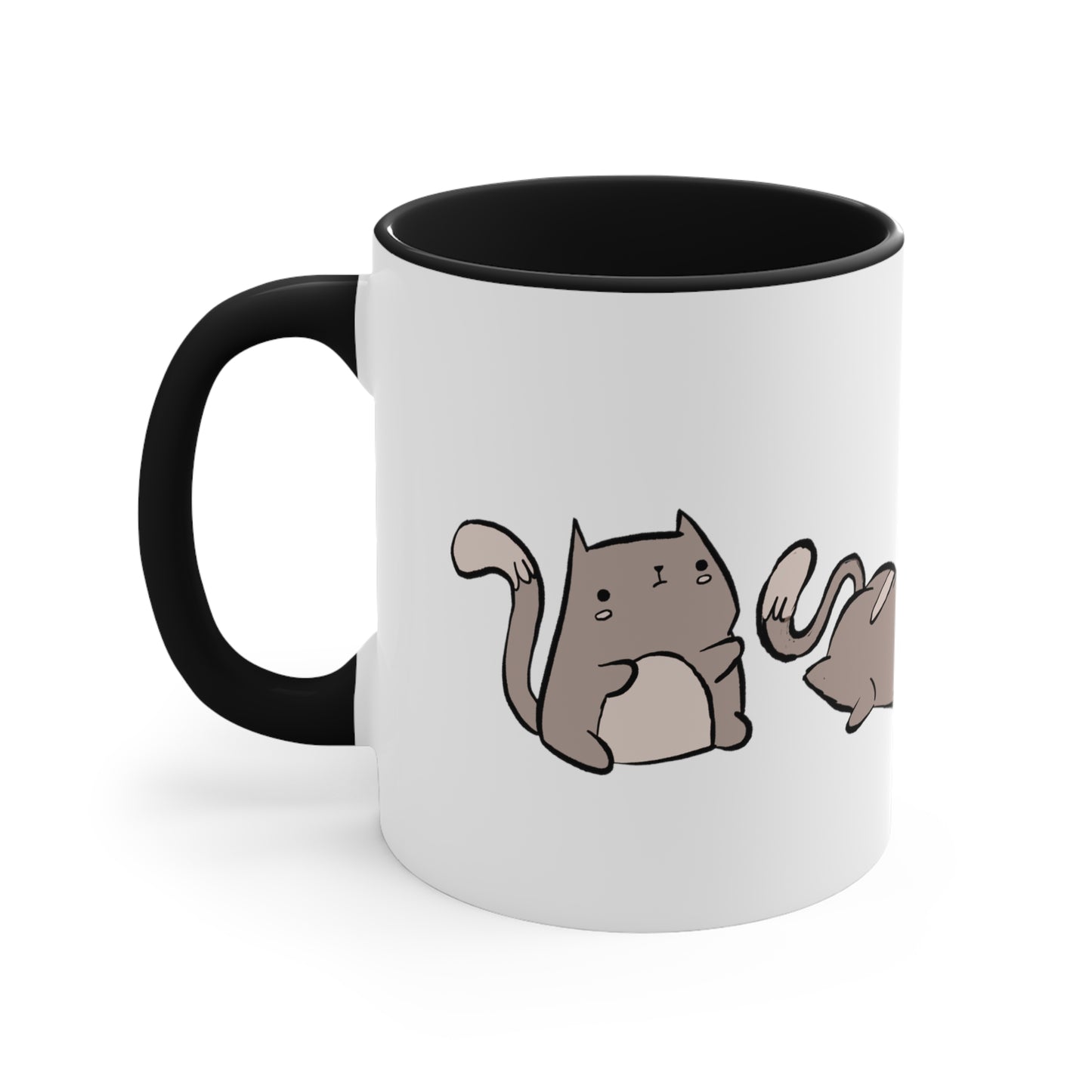 Rolling Cat, Small Coffee Mug 11oz