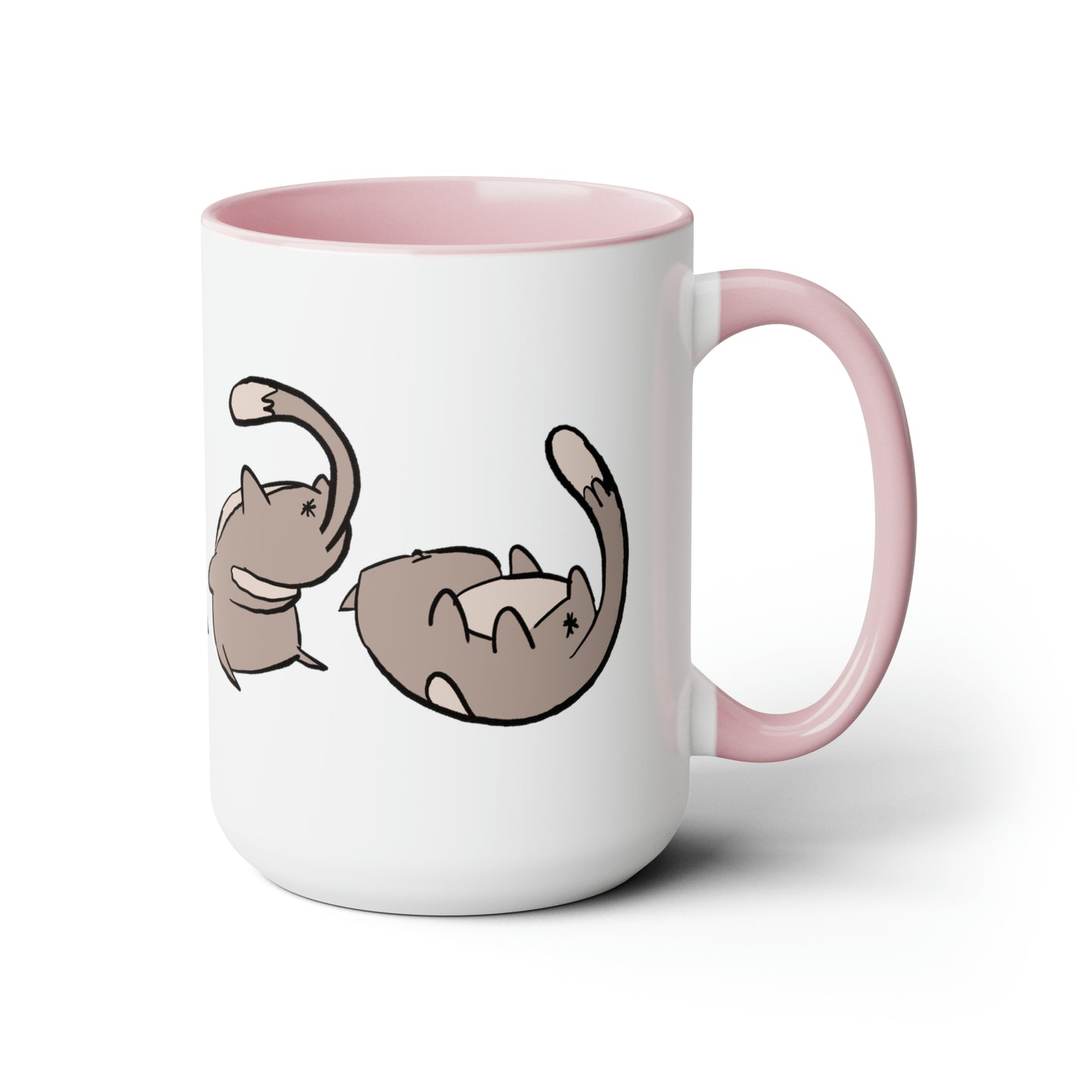 Rolling Cat, Large Coffee Mug 15oz