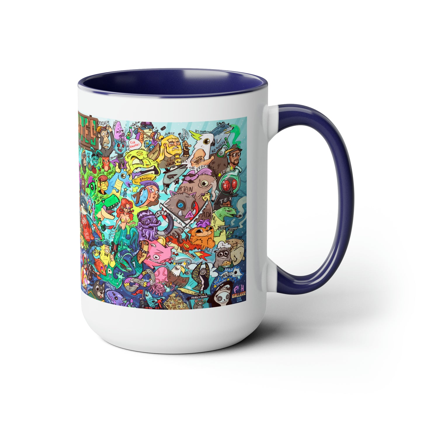 Crewmates Mural, Large Coffee Mug 15oz