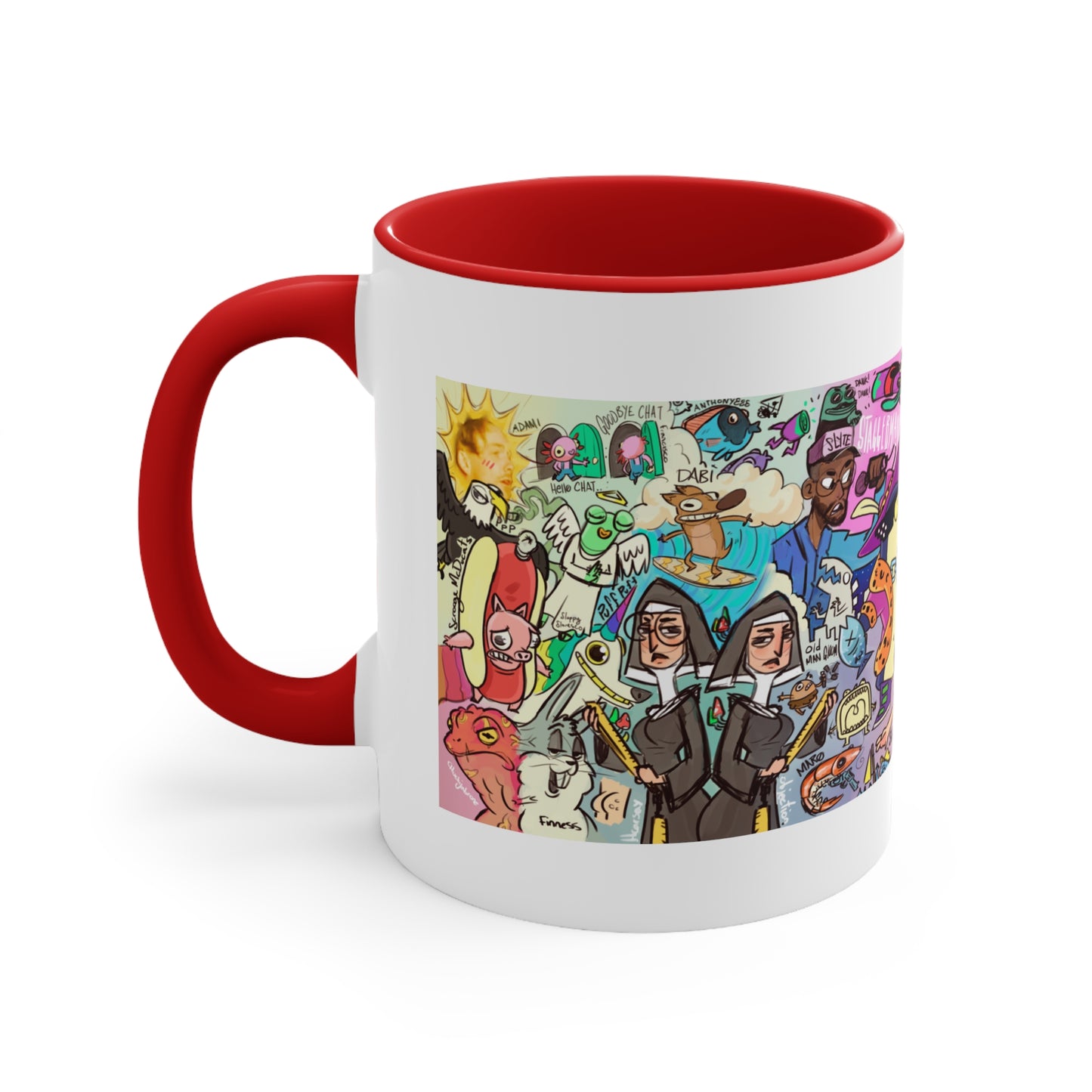 2D Loops Mural, Small Coffee Mug 11oz